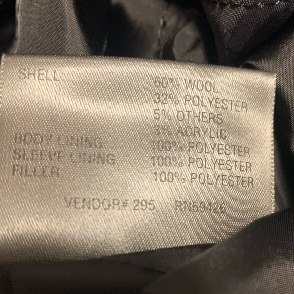 M. Julian Wool Blend Coat Size XL Button Up Black - Picture 8 of 8